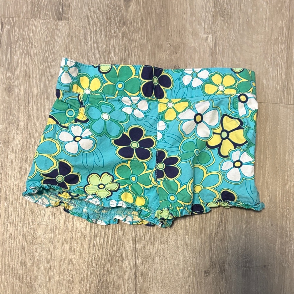 Cherokee Blue Floral Patterned Shorts